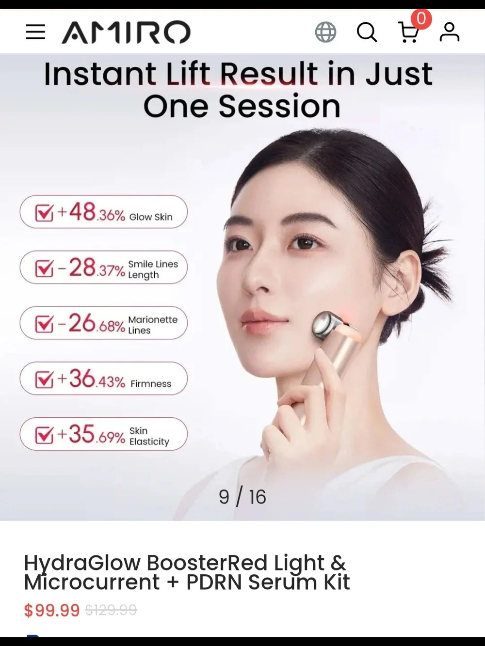 HydraGlow Booster Facial Device - Pink